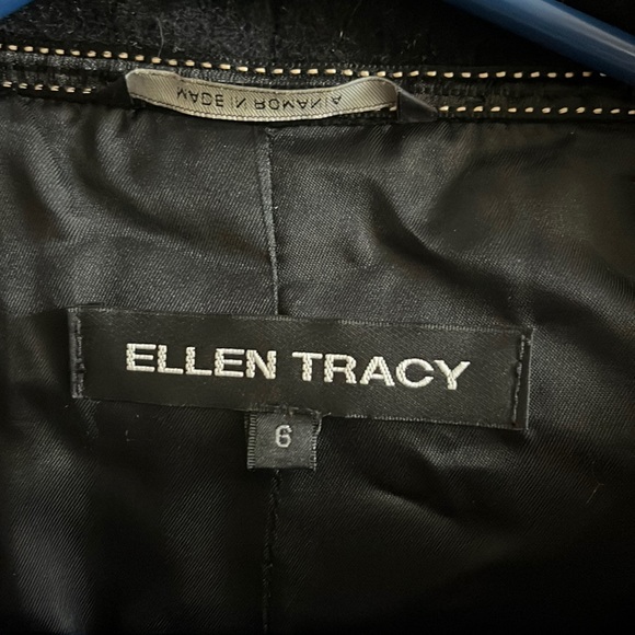 Ellen Tracy black wool trench coat (6) - Picture 4 of 7